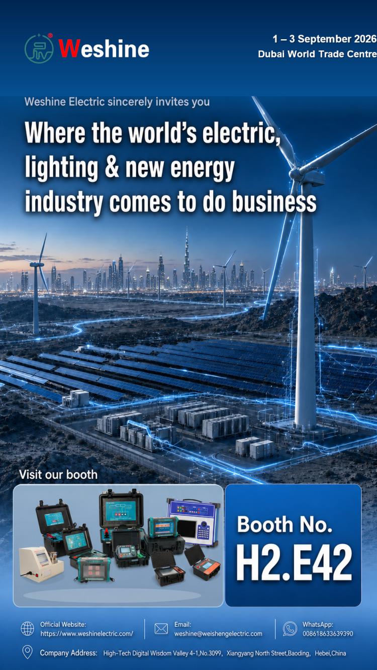 Weshine Electric sẽ triển lãm tại Triển lãm Năng lượng Trung Đông 2026 ở Dubai